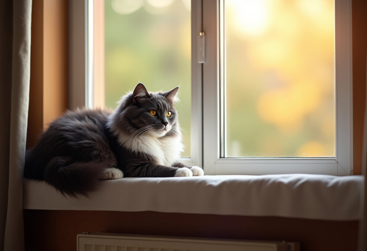 chat noir et blanc